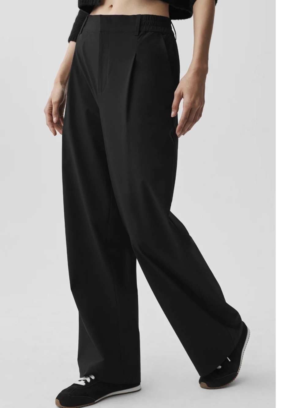 Alo Yoga High-Waist Pursuit Trouser Black Charcoal Size Small